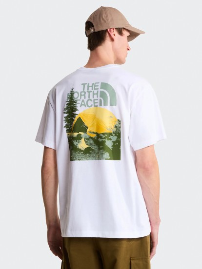 T-shirt The North Face Pitch A Tent Branca