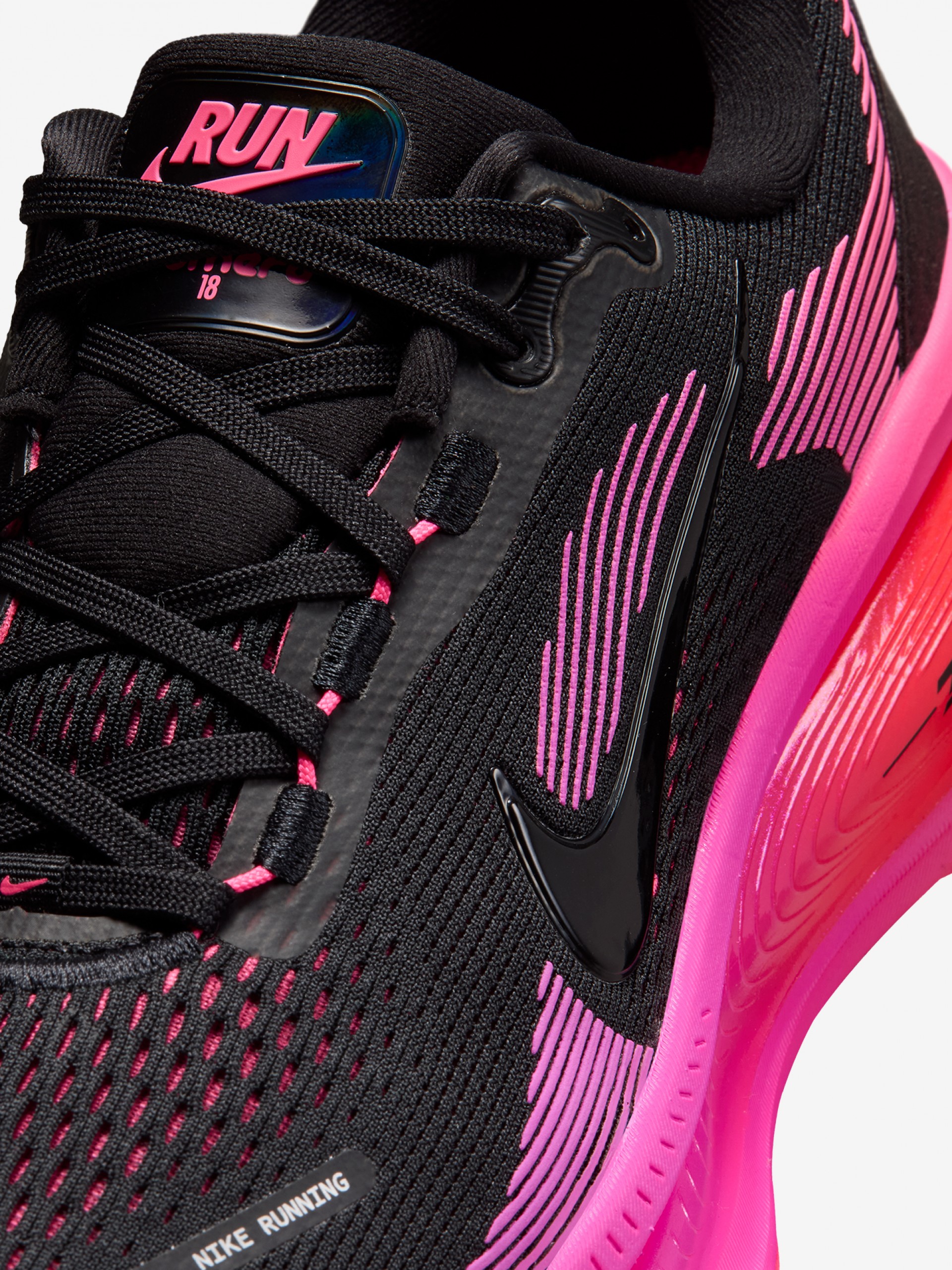 Nike Vomero 18 Black and Pink Running Trainers For Women