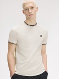 Fred Perry Twin Tipped Beige, Green and Blue T-shirt