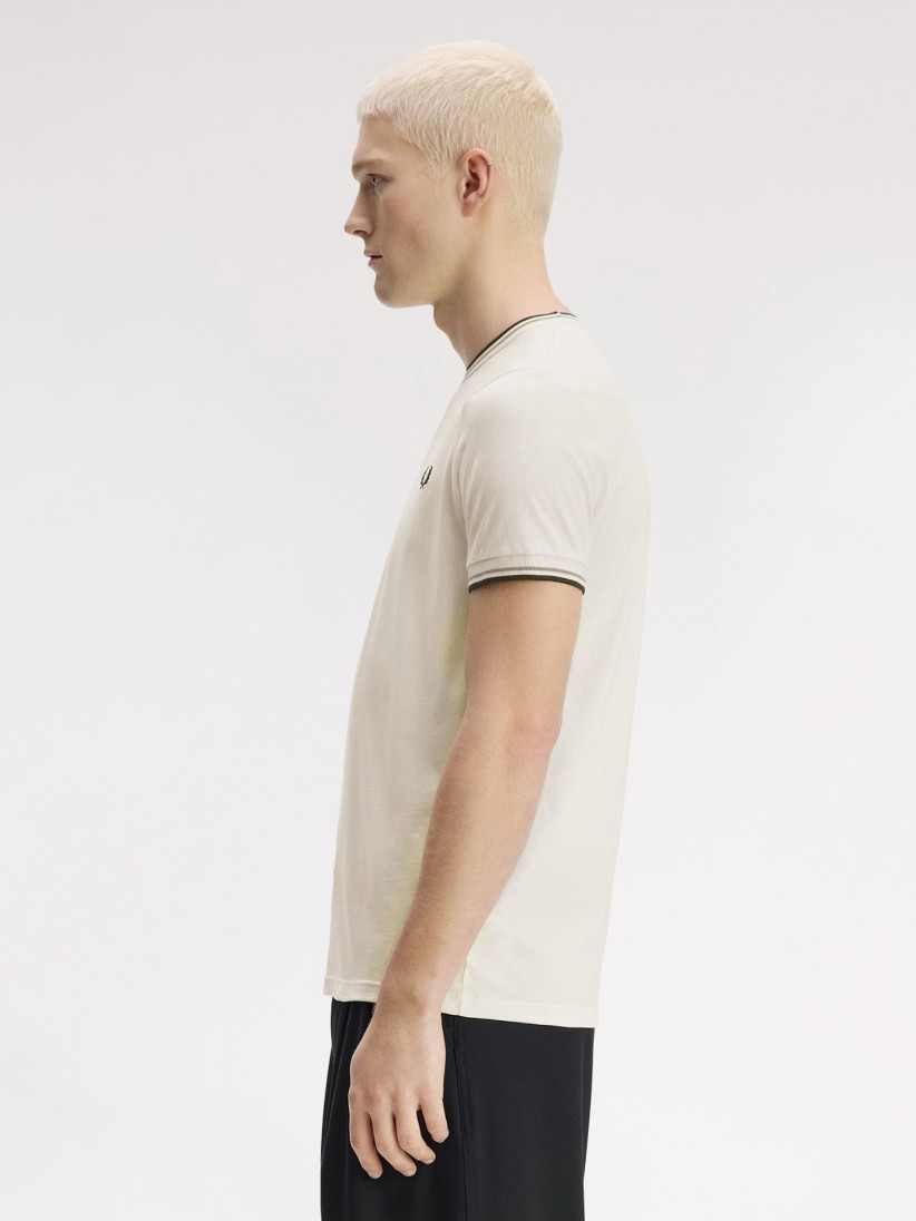 Fred Perry Twin Tipped Beige, Green and Blue T-shirt
