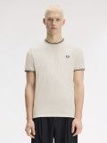 Fred Perry Twin Tipped Beige, Green and Blue T-shirt
