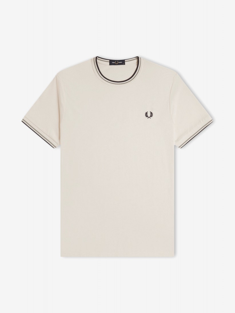 Fred Perry Twin Tipped Beige, Green and Blue T-shirt