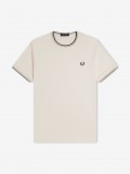 Fred Perry Twin Tipped Beige, Green and Blue T-shirt