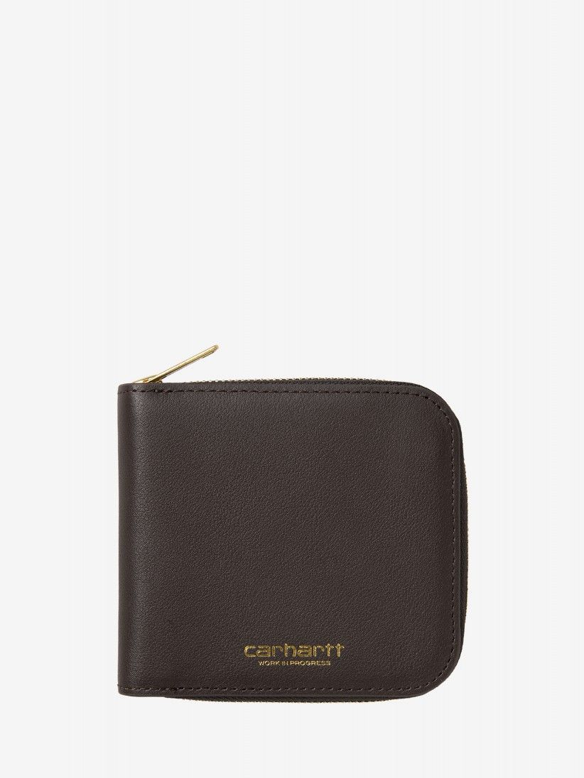 Carteira Carhartt WIP Em Pele Castanha