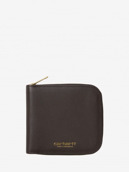 Carteira Carhartt WIP Em Pele Castanha