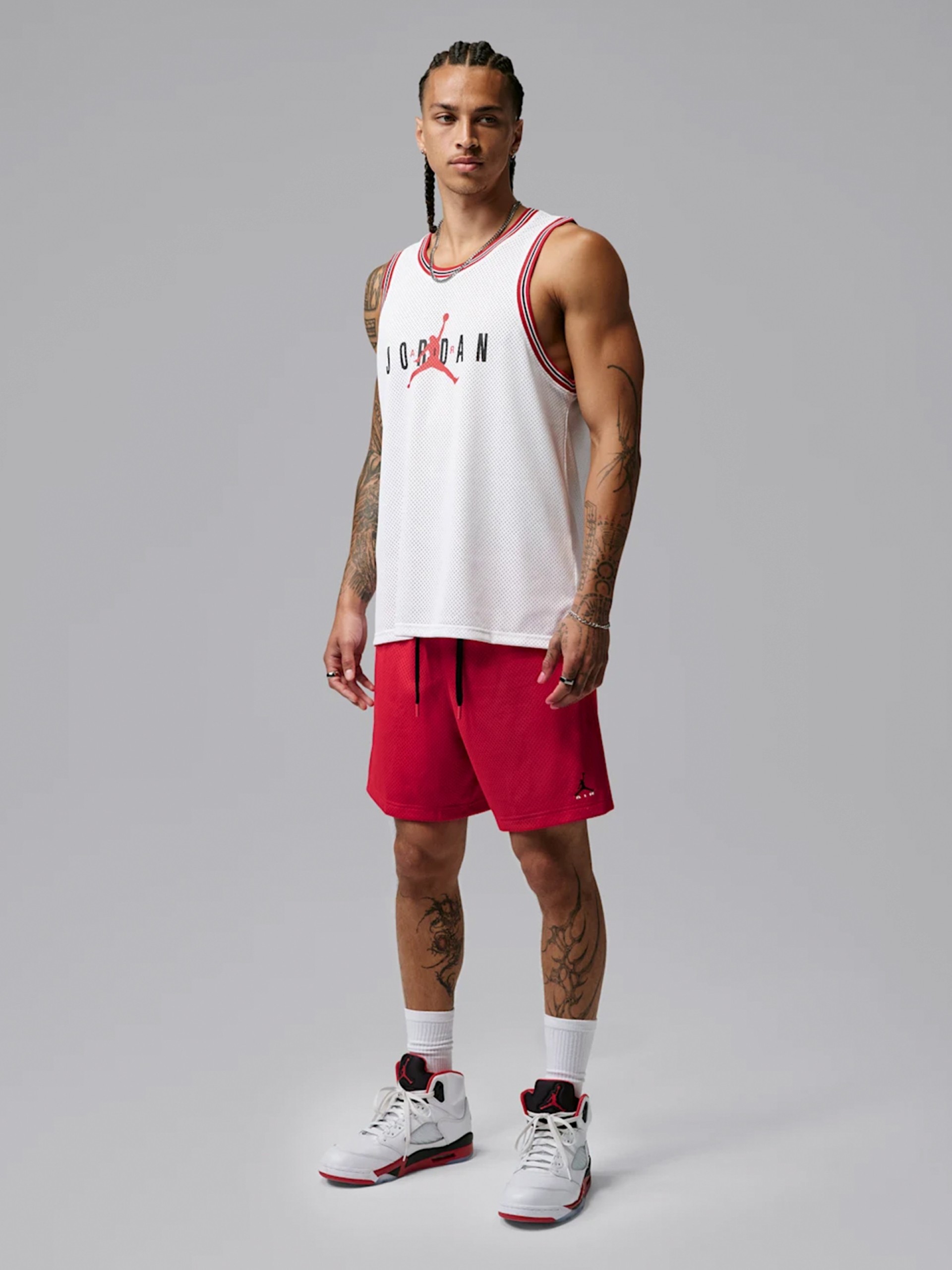 Nike Jordan Brooklyn Red Shorts For Men