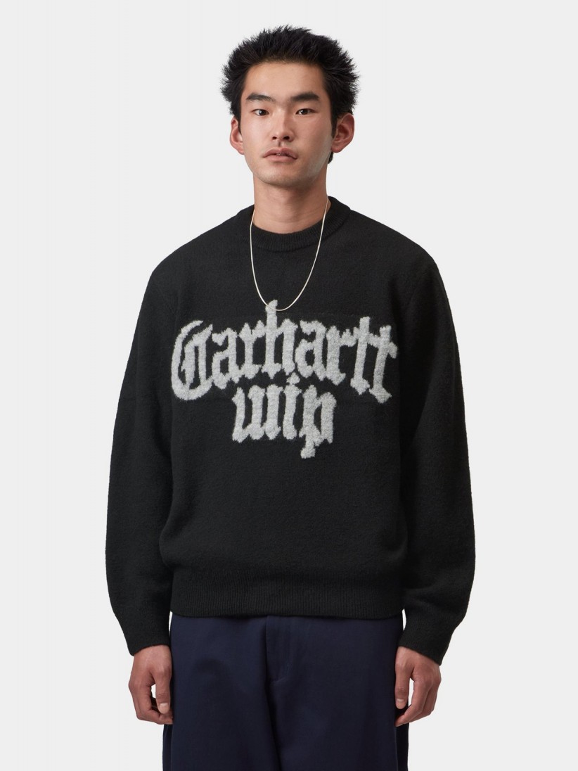 Camisola Carhartt WIP Blackletter Preta Camisola Carhartt WIP Blackletter Preta