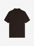 Polo com Fecho Fred Perry Crepe Piqué Castanho Polo com Fecho Fred Perry Crepe Piqué Castanho