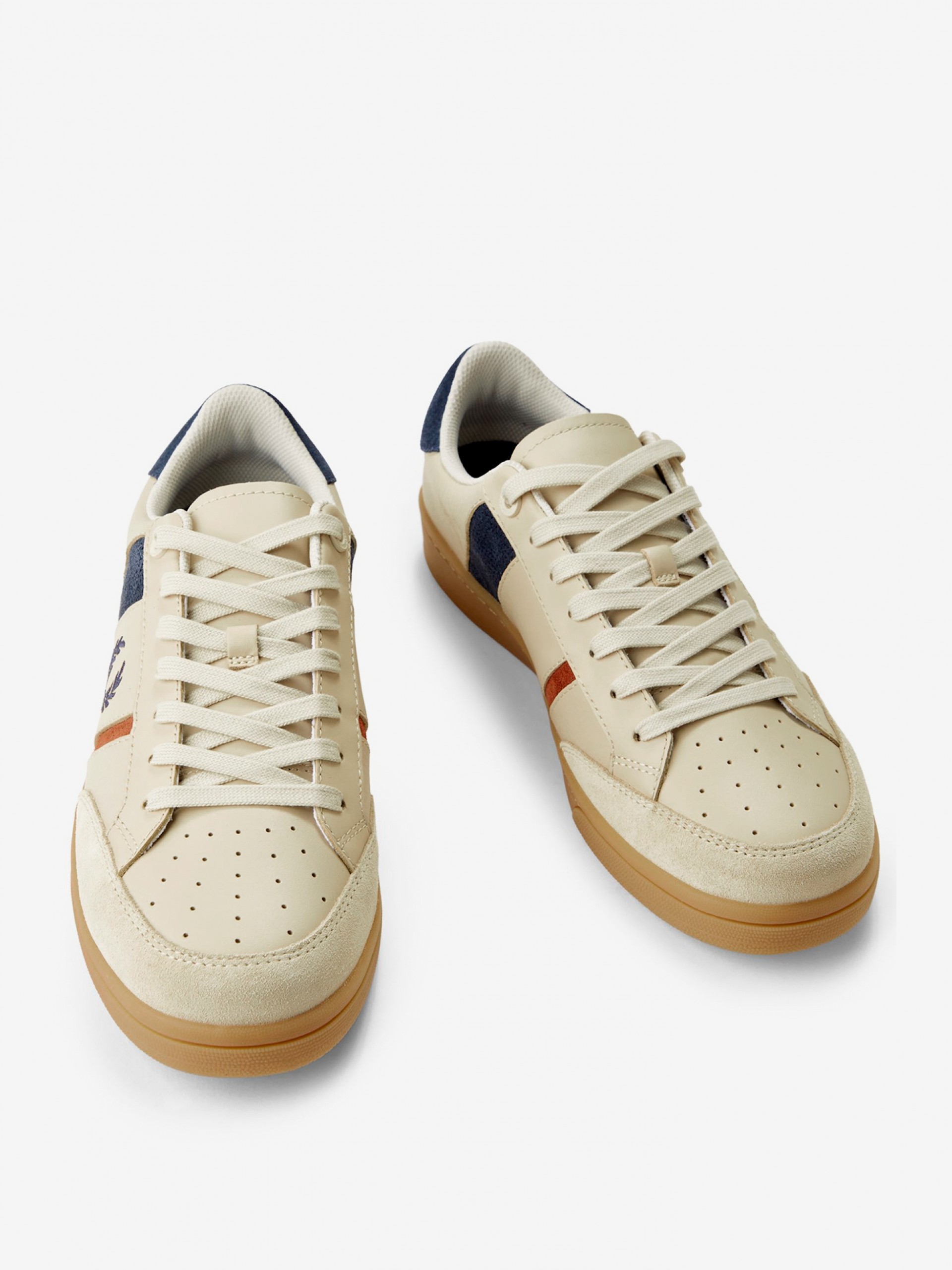 Zapatillas Fred Perry B725 Beige y Azules