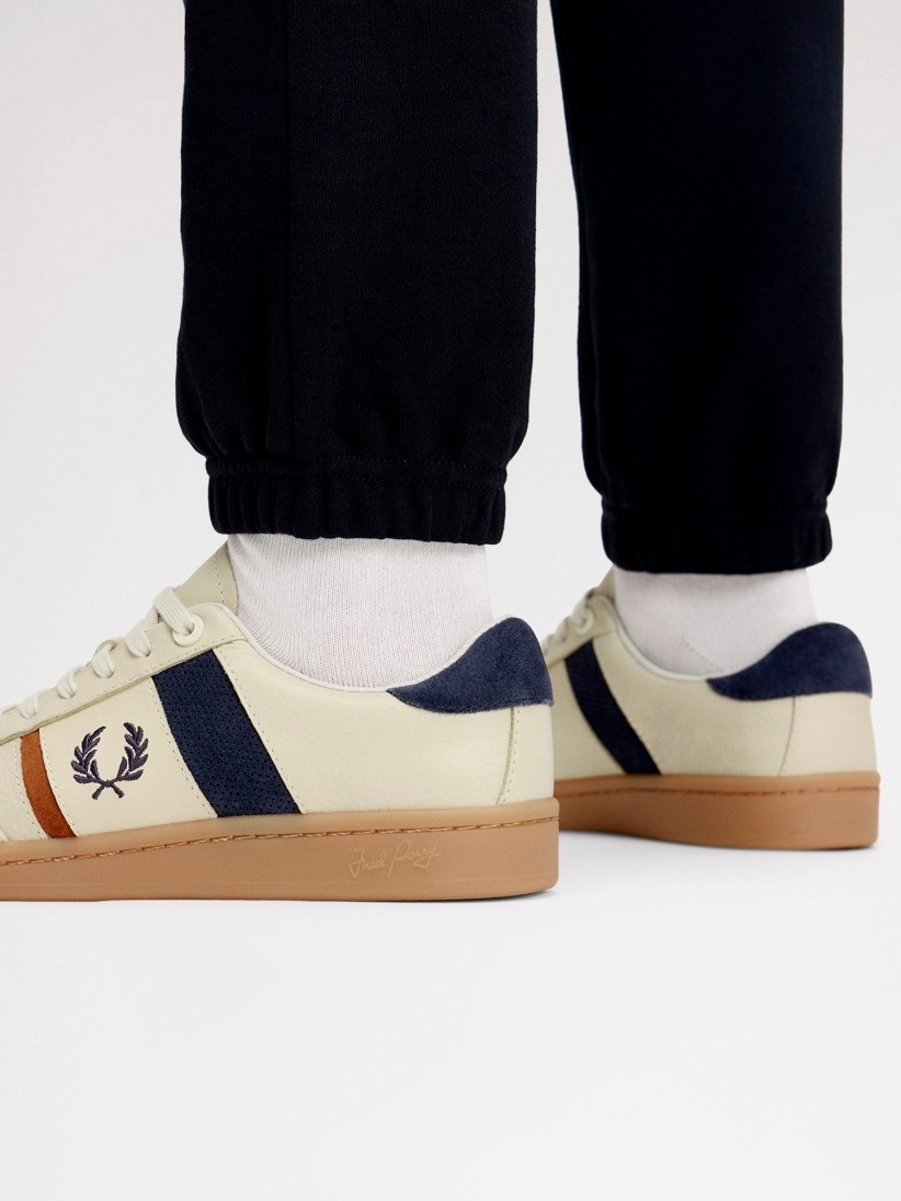 Zapatillas Fred Perry B725 Beige y Azules Zapatillas Fred Perry B725 Beige y Azules