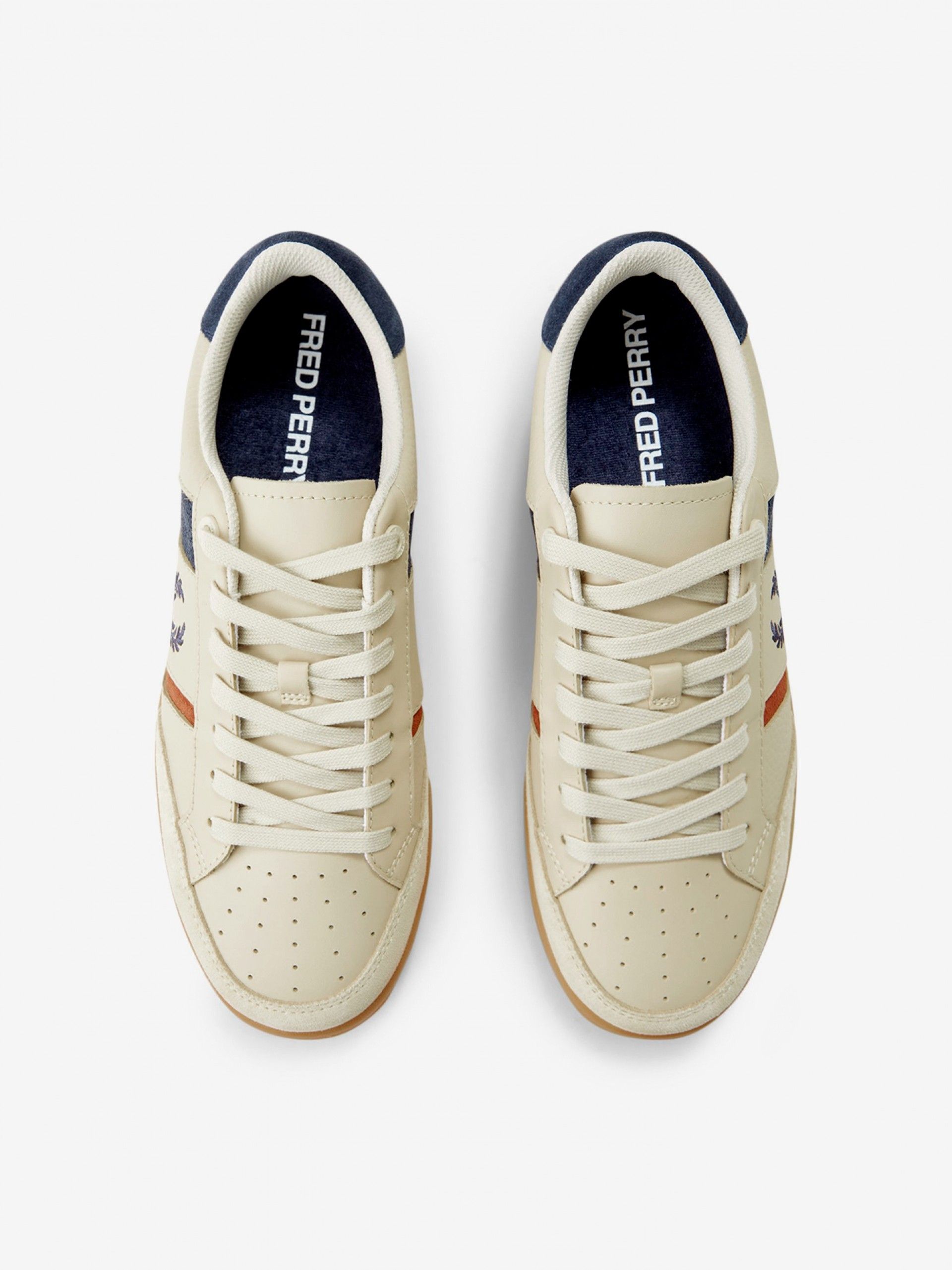 Zapatillas Fred Perry B725 Beige y Azules