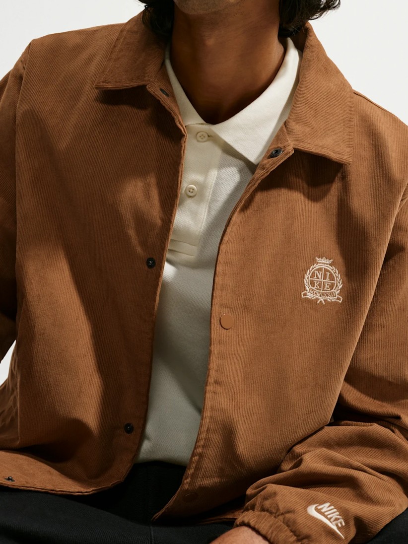 Nike Club Coaches Corduroy Camel Jacket For Men