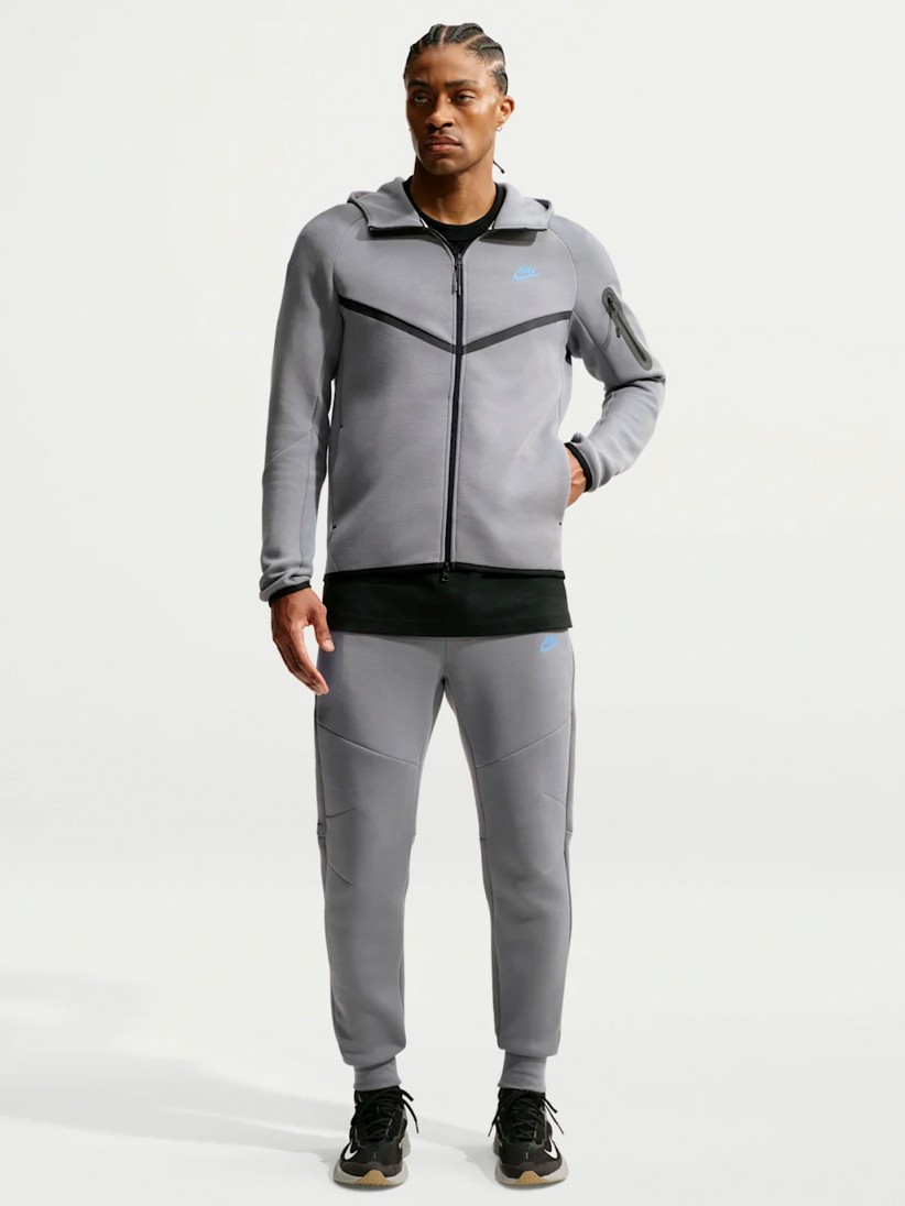 Casaco com Capuz Nike Tech Fleece Windrunner Cinzento Para Homem Casaco com Capuz Nike Tech Fleece Windrunner Cinzento Para Homem
