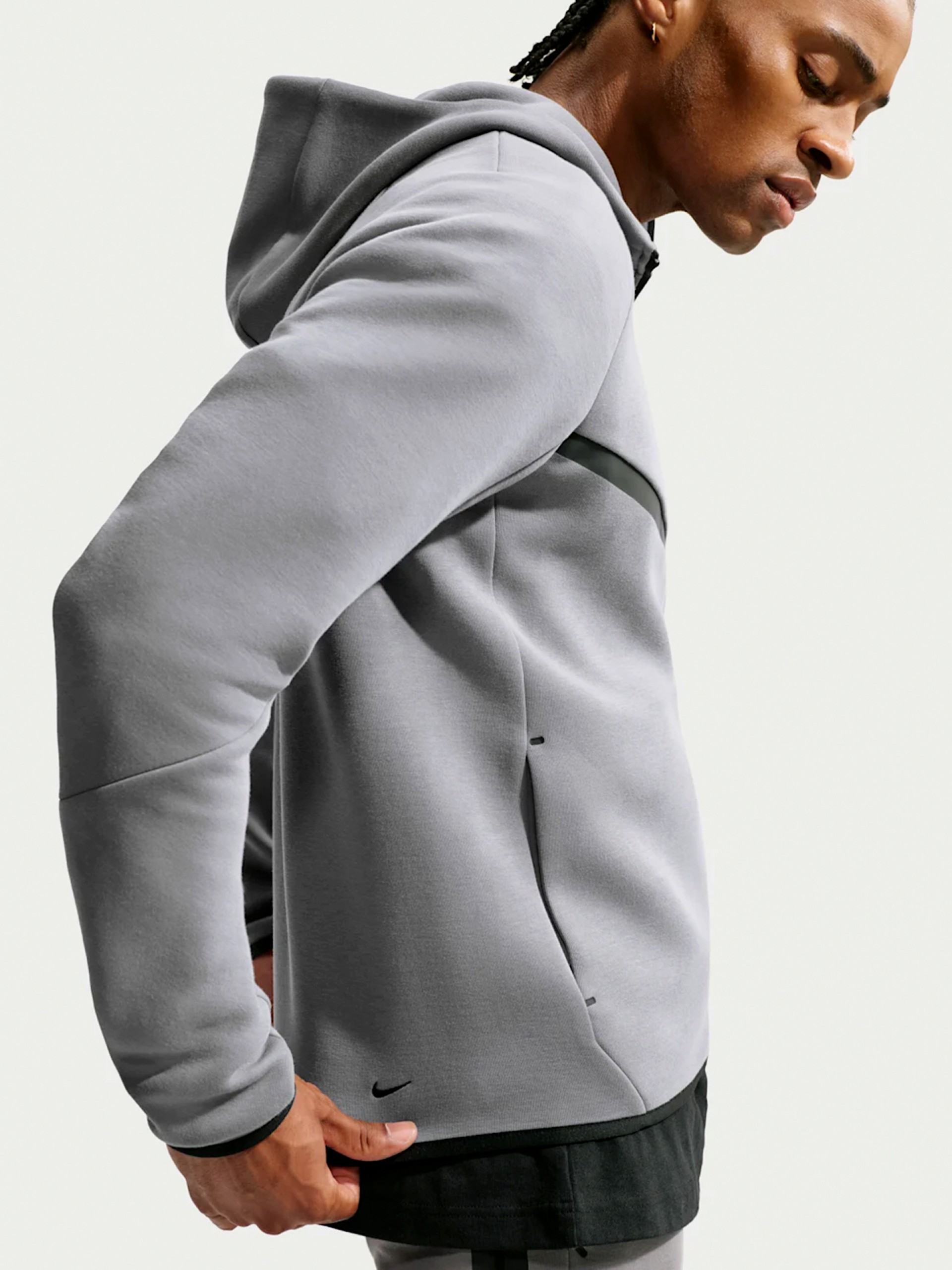 Casaco com Capuz Nike Tech Fleece Windrunner Cinzento Para Homem