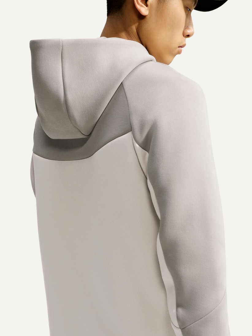 Casaco com Capuz Nike Tech Fleece Windrunner Cinzento e Preto Para Homem Casaco com Capuz Nike Tech Fleece Windrunner Cinzento e Preto Para Homem