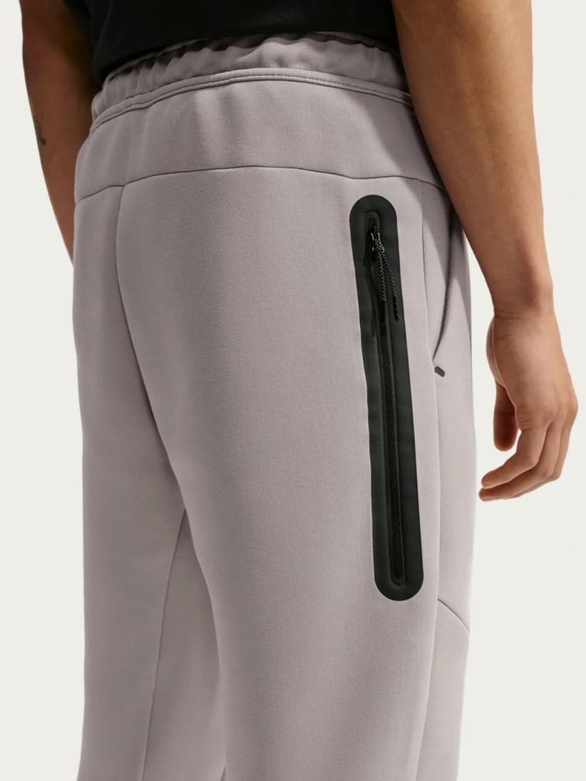 Calças Nike Tech Fleece Slim Fit Cinzentas Para Homem Calças Nike Tech Fleece Slim Fit Cinzentas Para Homem