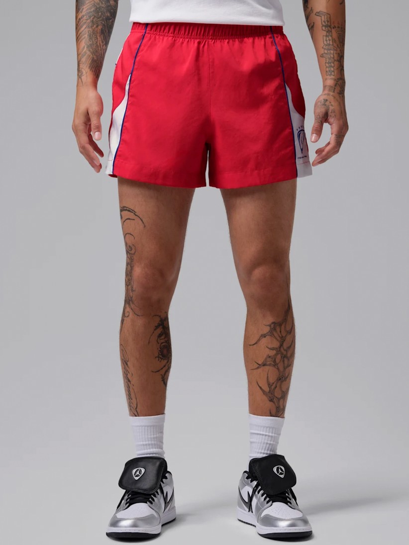 Cal��es Nike Jordan Brooklyn Vermelhos e Brancos Para Homem