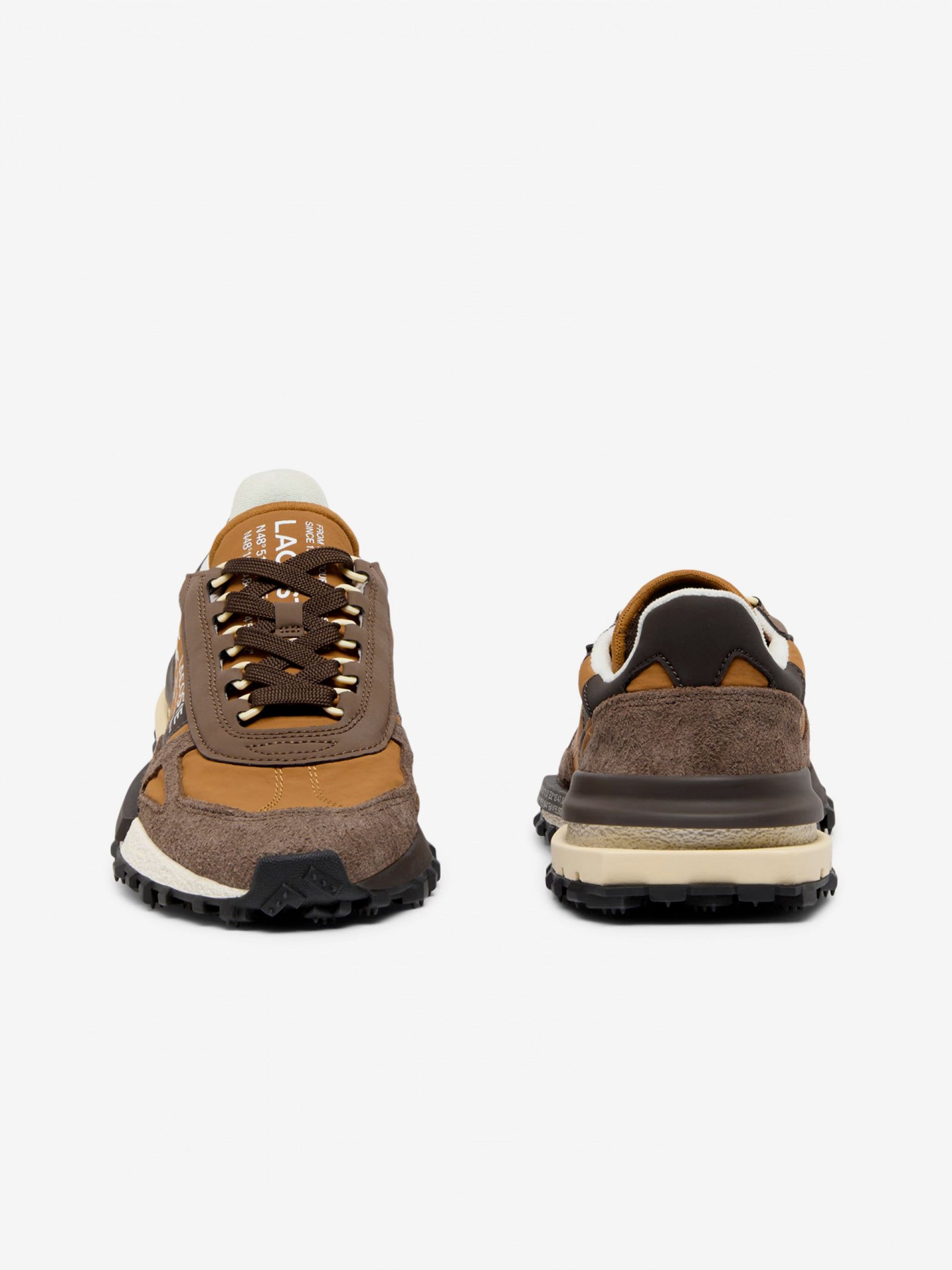 Lacoste Elite Active Camel and Brown Sneakers For Men