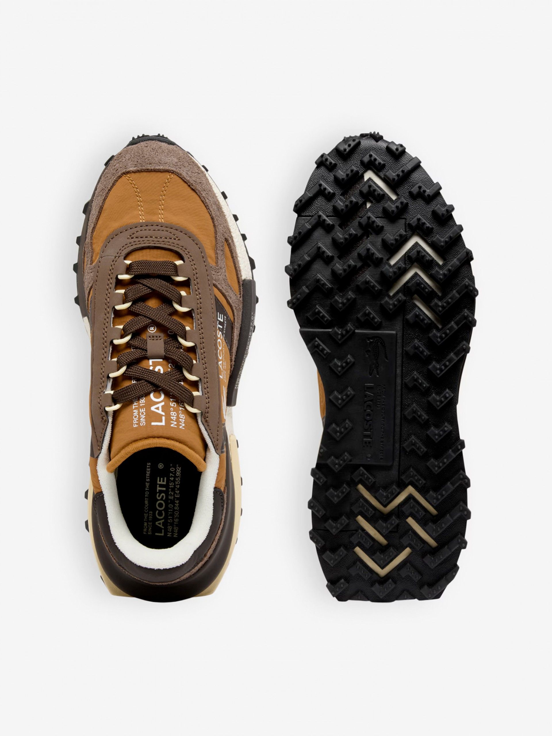 Lacoste Elite Active Camel and Brown Sneakers For Men