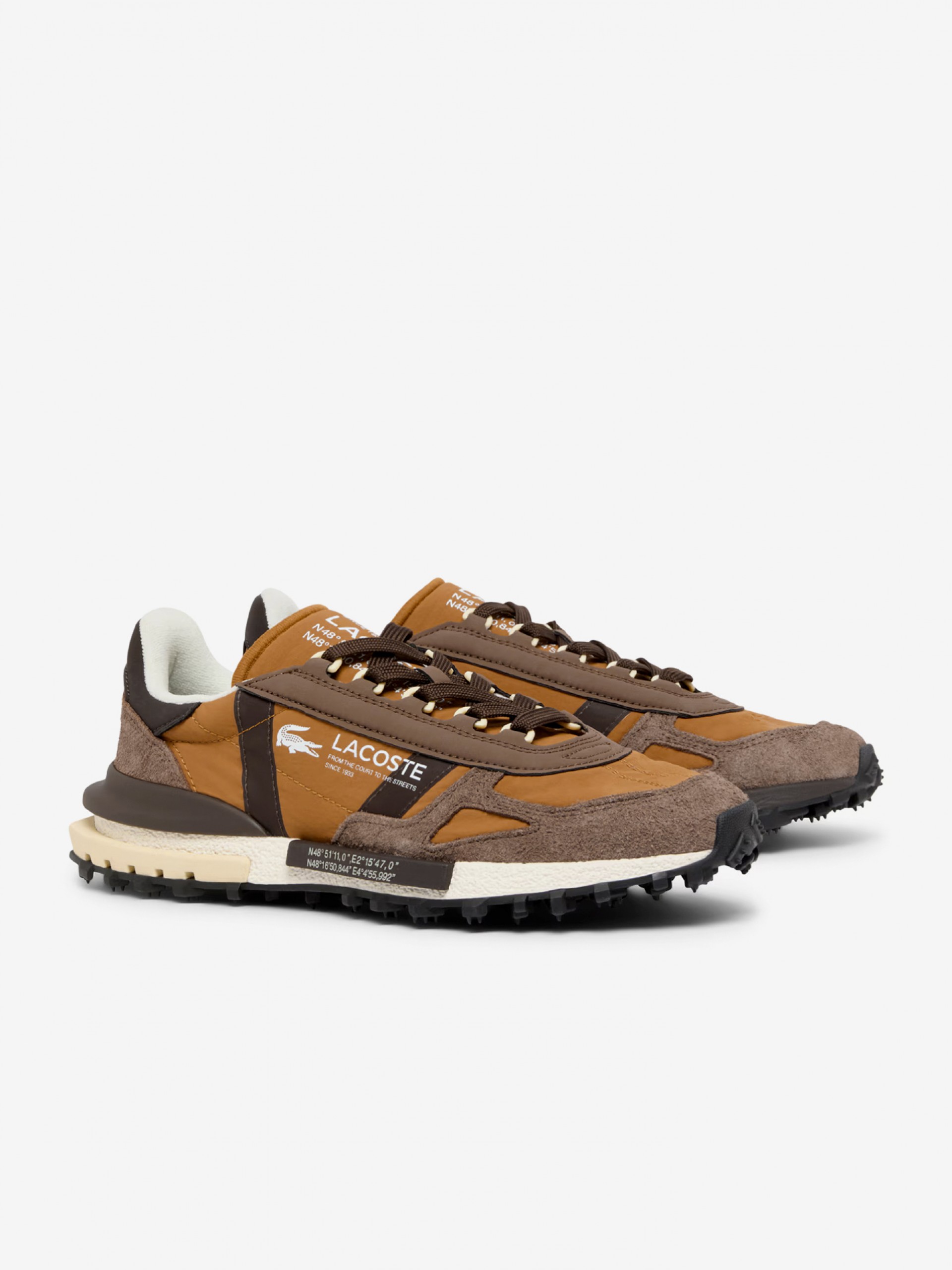 Zapatillas Lacoste Elite Active Camel y Marrones Para Hombre