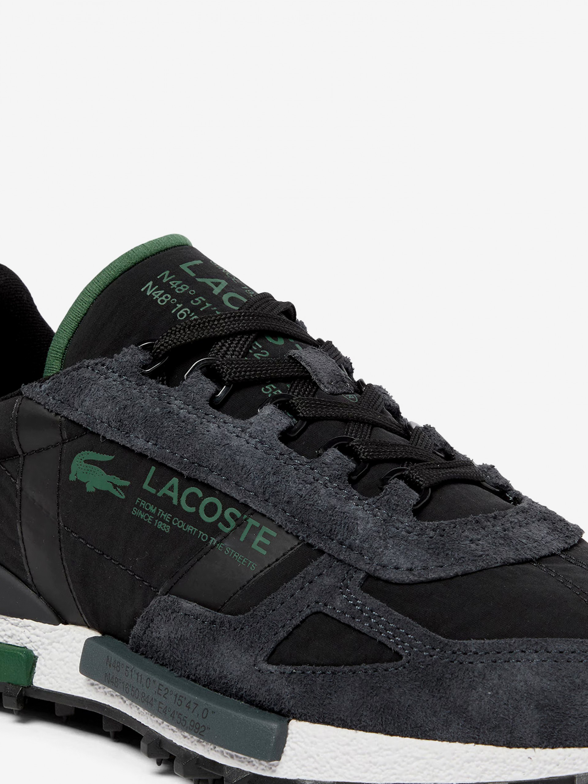 Lacoste Elite Active Black and Green Sneakers For Men