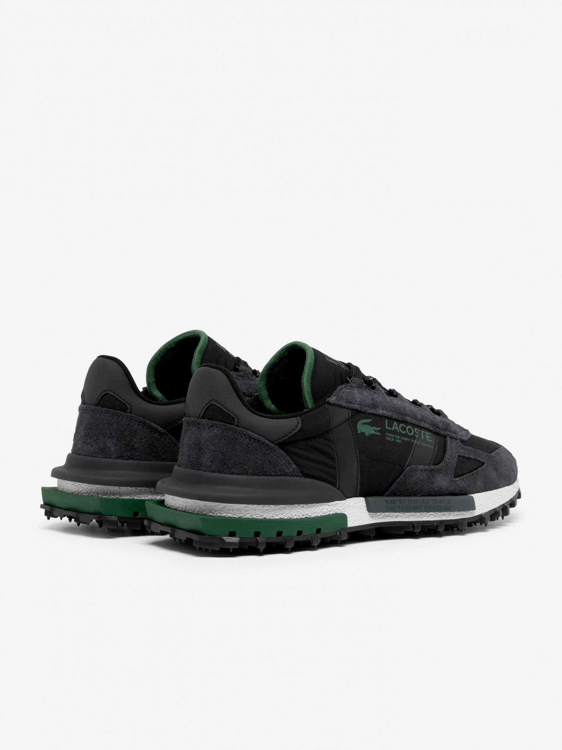Lacoste Elite Active Black and Green Sneakers For Men