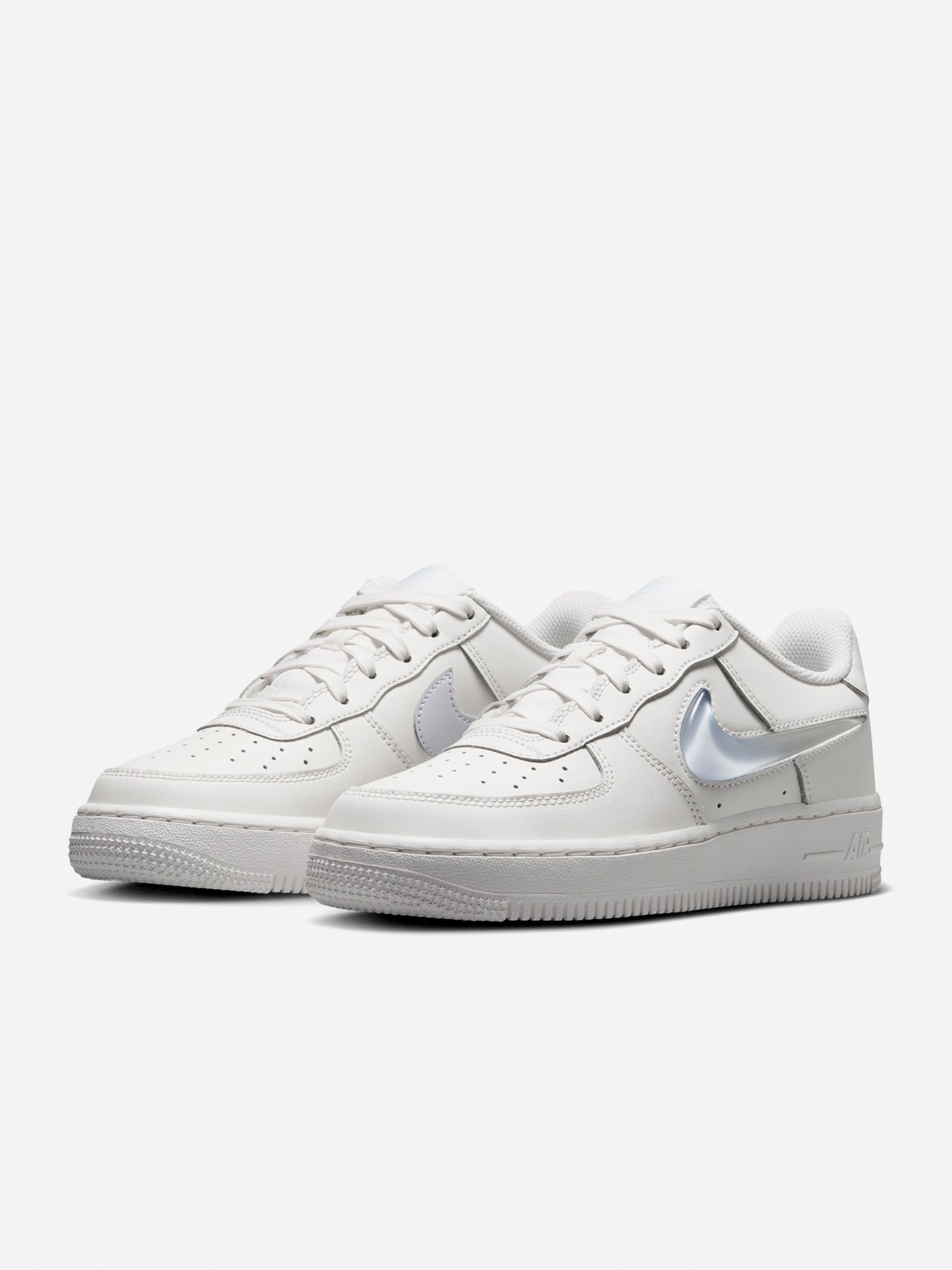 Sapatilhas Nike Air Force 1 Cinzentas e Azuis Júnior