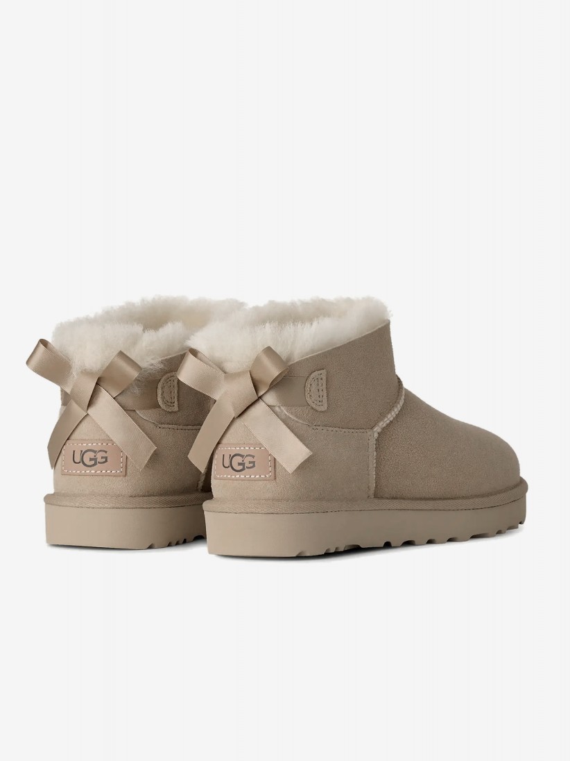 Botas Ugg Ultra Mini Bailey Bow Beige Para Mujer Botas Ugg Ultra Mini Bailey Bow Beige Para Mujer