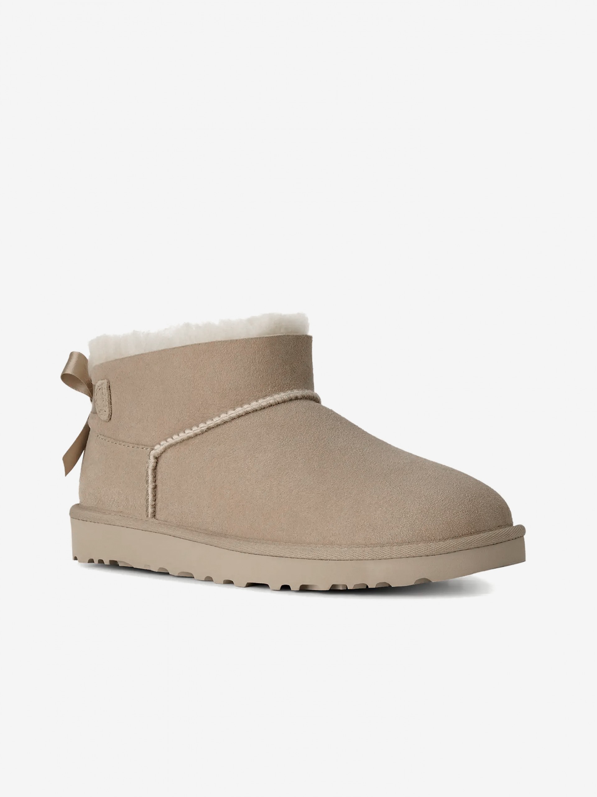Botas Ugg Ultra Mini Bailey Bow Beige Para Mujer
