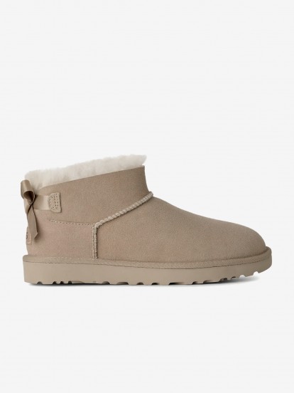Botas Ugg Ultra Mini Bailey Bow Beige Para Mujer