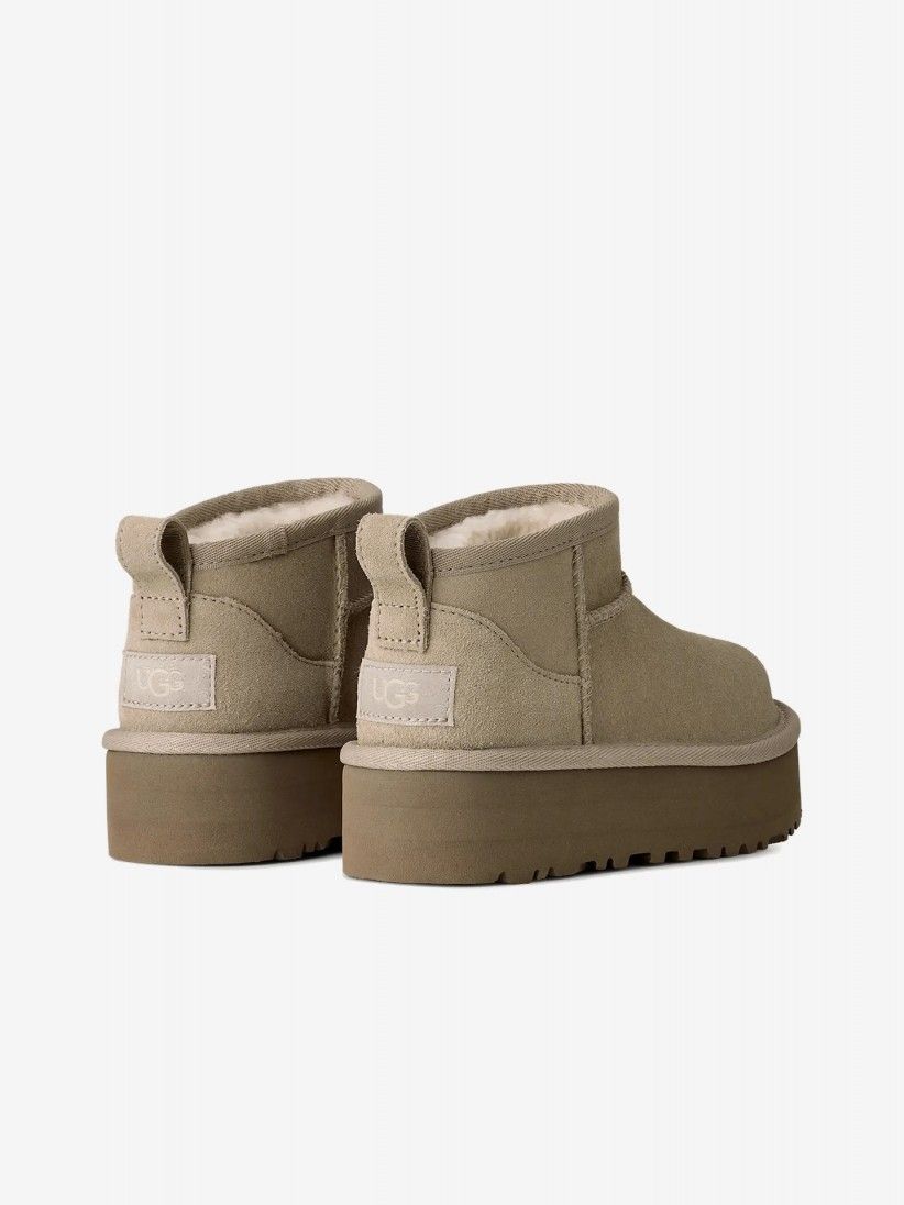 Botas Ugg Classic Ultra Mini Platform Beige Kids Botas Ugg Classic Ultra Mini Platform Beige Kids
