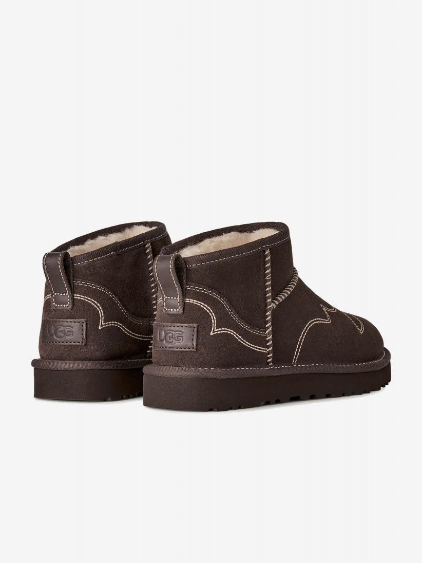 Botas Ugg Classic Ultra Mini Western Marrones Para Mujer Botas Ugg Classic Ultra Mini Western Marrones Para Mujer