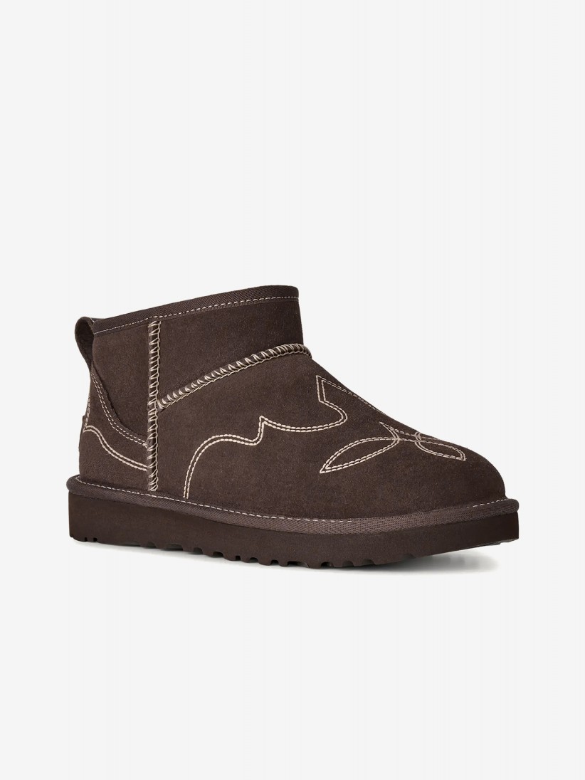 Botas Ugg Classic Ultra Mini Western Marrones Para Mujer Botas Ugg Classic Ultra Mini Western Marrones Para Mujer
