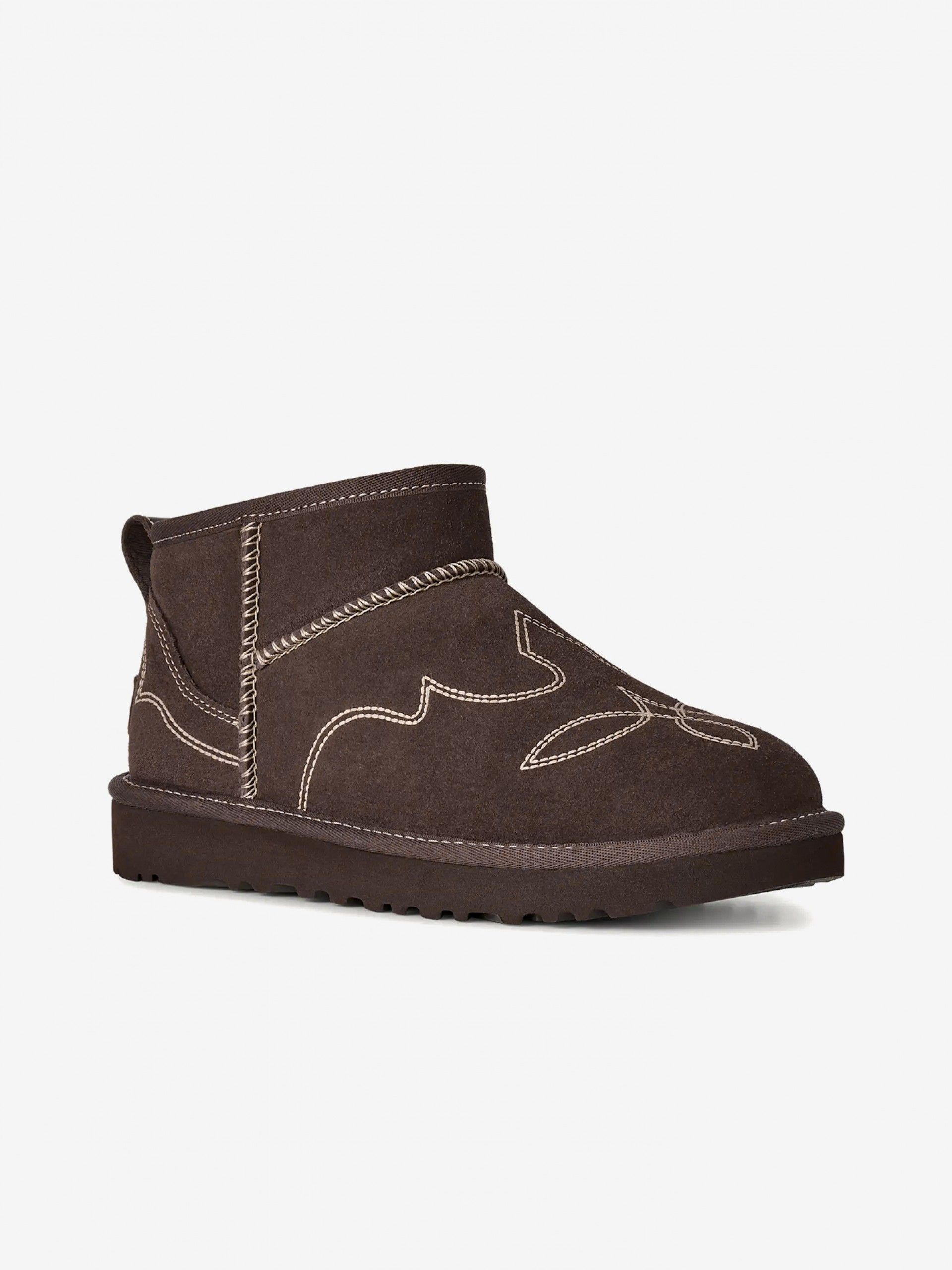 Botas Ugg Classic Ultra Mini Western Castanhas Para Mulher