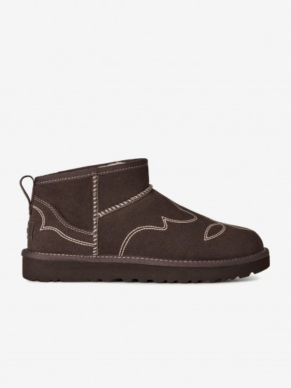 Botas Ugg Classic Ultra Mini Western Castanhas Para Mulher Botas Ugg Classic Ultra Mini Western Castanhas Para Mulher