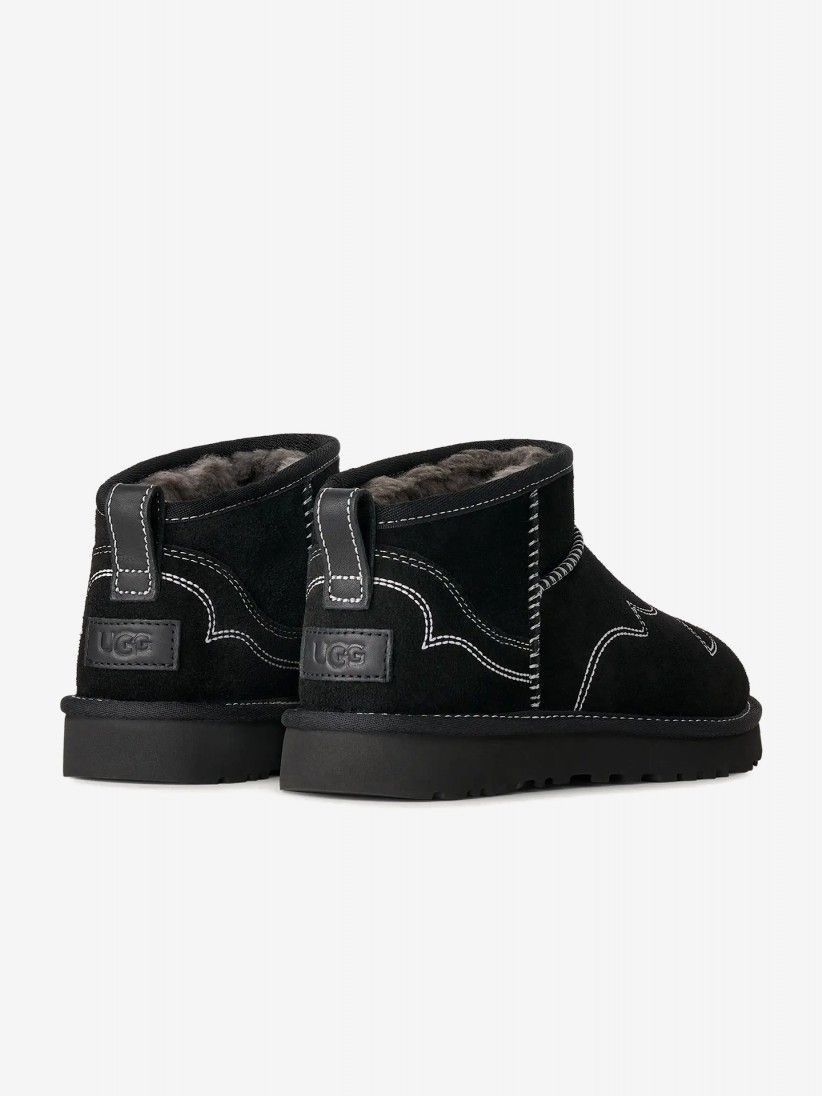 Botas Ugg Classic Ultra Mini Western Pretas Para Mulher Botas Ugg Classic Ultra Mini Western Pretas Para Mulher