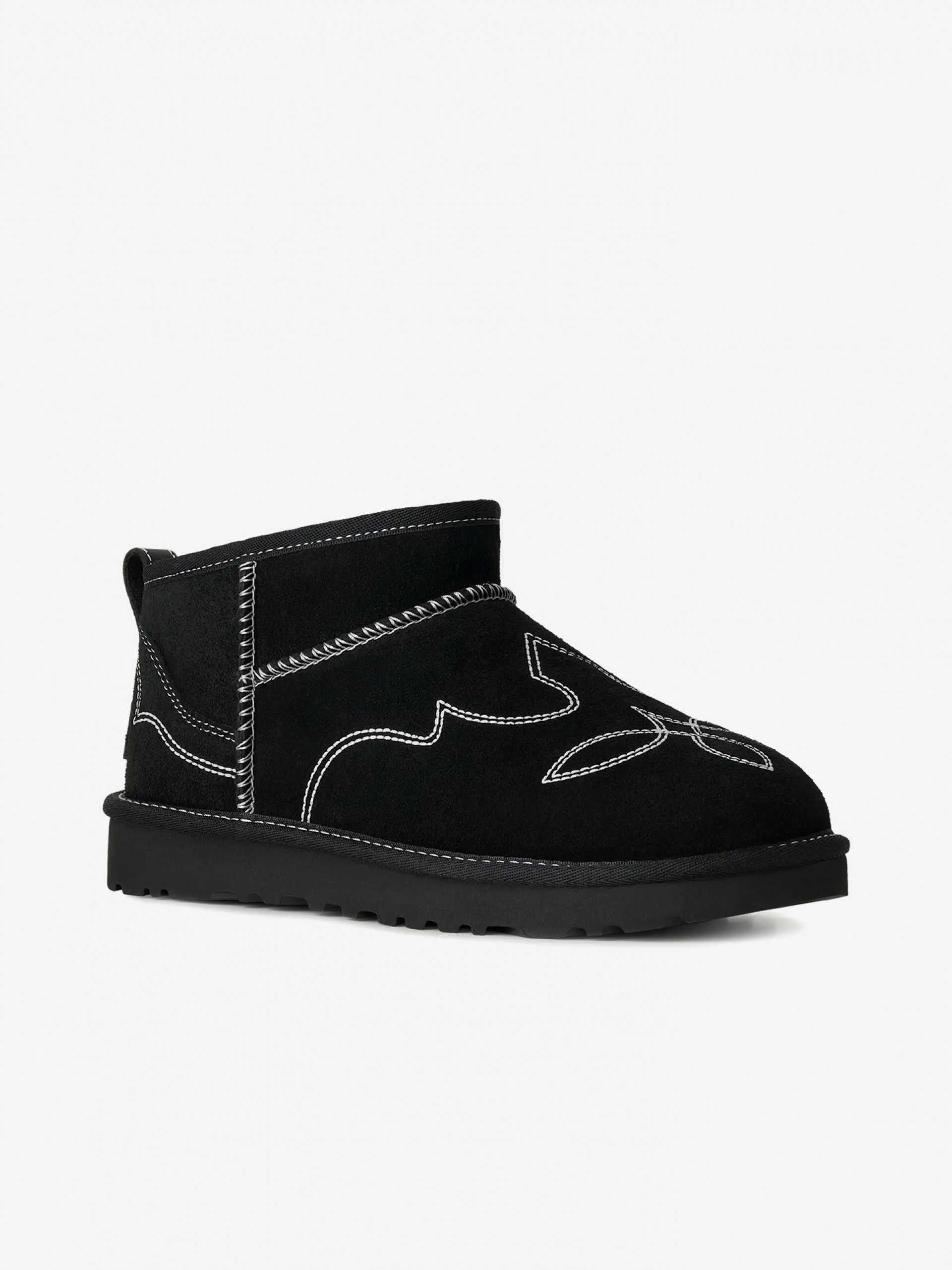 Botas Ugg Classic Ultra Mini Western Pretas Para Mulher
