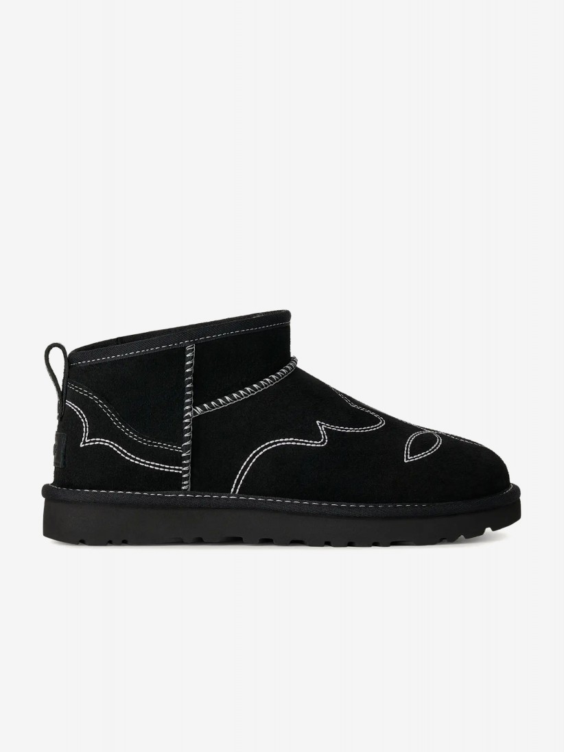 Botas Ugg Classic Ultra Mini Western Pretas Para Mulher Botas Ugg Classic Ultra Mini Western Pretas Para Mulher