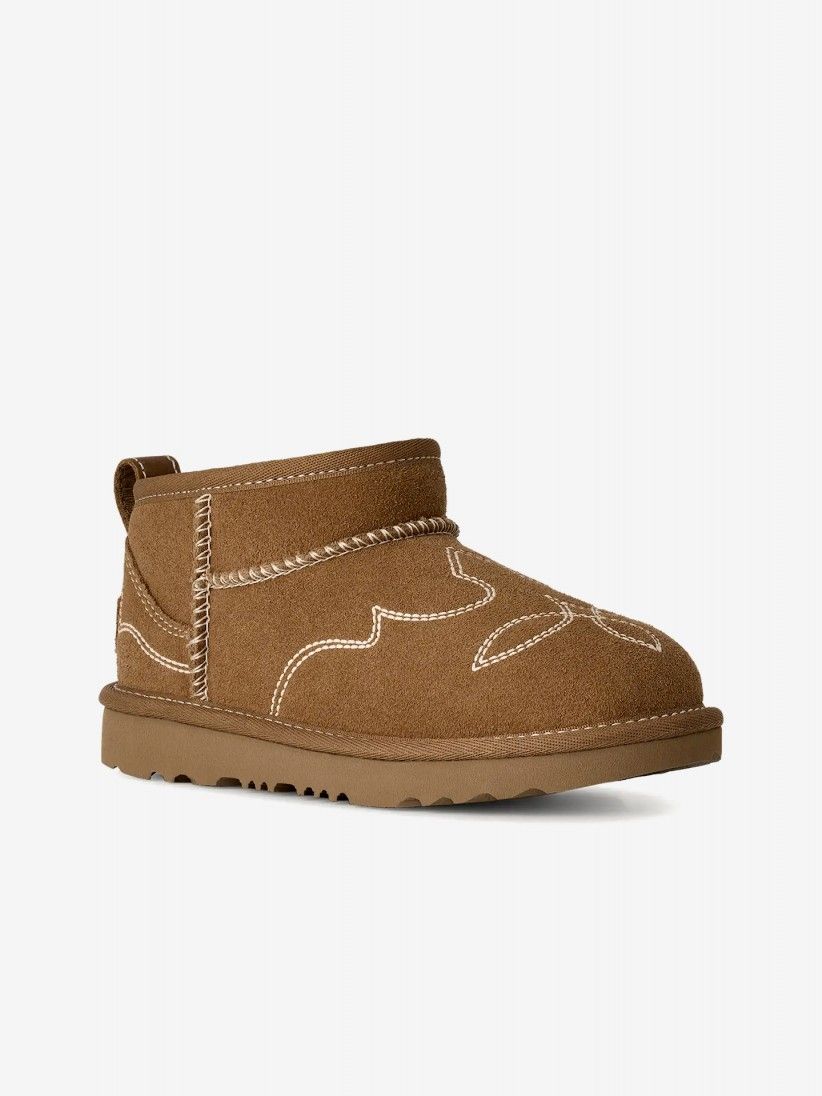 Botas Ugg Classic Ultra Mini Western Camel Kids Botas Ugg Classic Ultra Mini Western Camel Kids