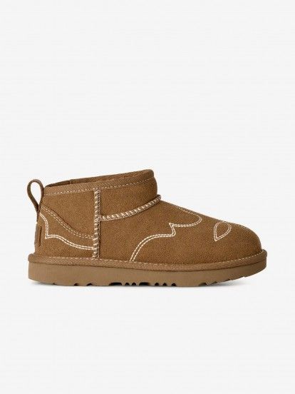 Botas Ugg Classic Ultra Mini Western Camel Kids Botas Ugg Classic Ultra Mini Western Camel Kids