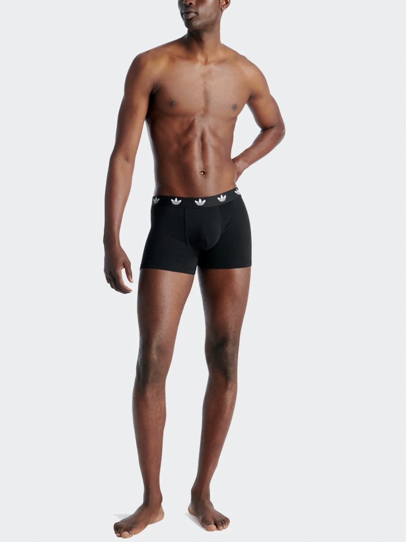 Adidas Comfort Flex Cotton Black Boxer Briefs