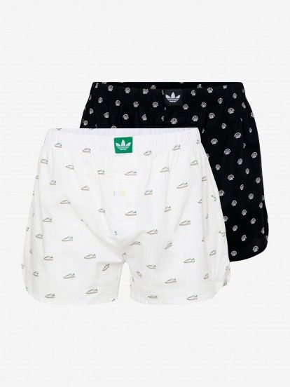 Adidas Comfort Core Woven Cotton Icon White and Black Boxers