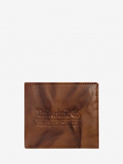 Cartera Timberland Plegable de Cuero Lavado Marr�n