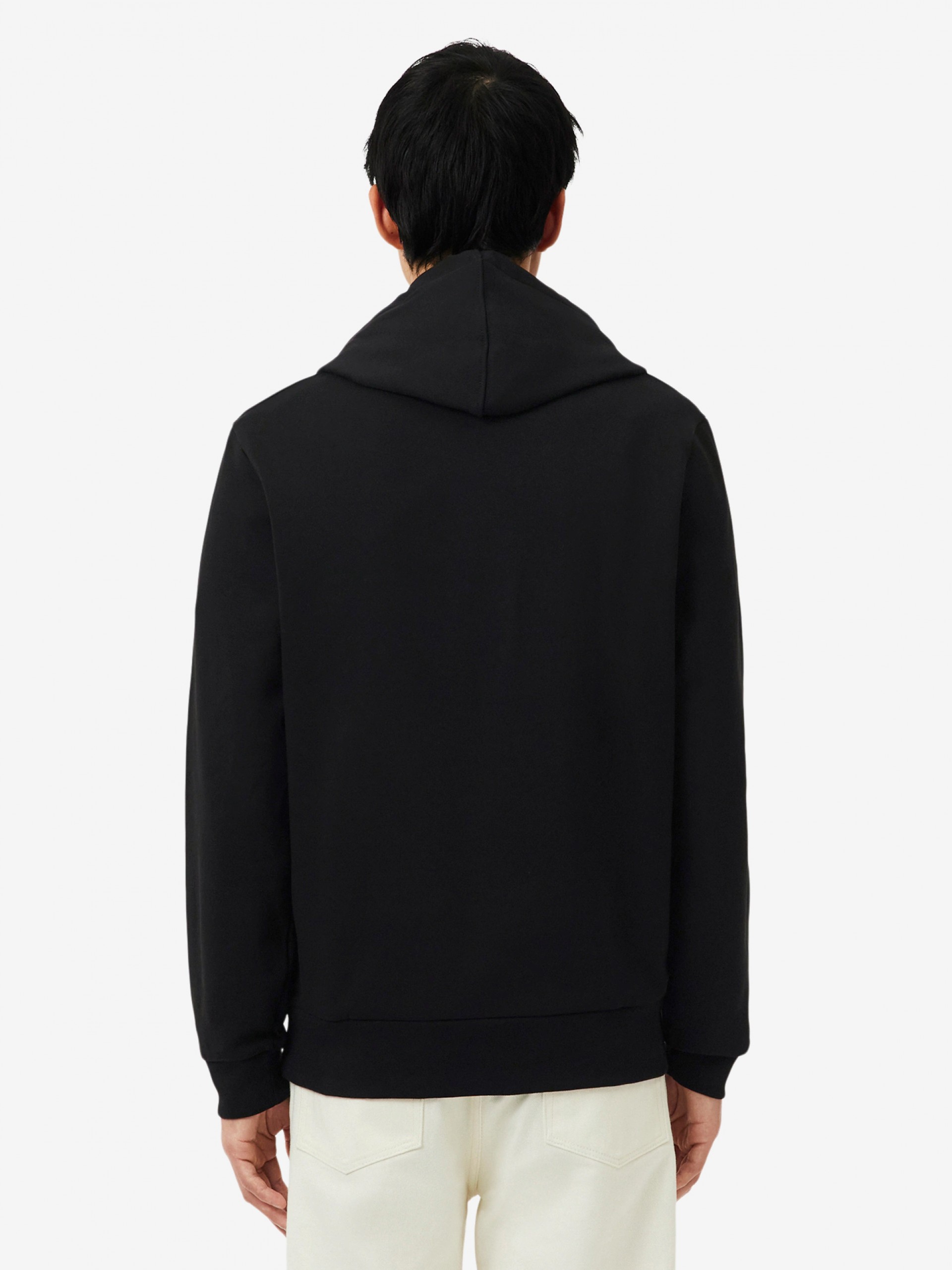 Lacoste Logo Stripe Black Hoodie
