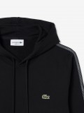 Lacoste Logo Stripe Black Hoodie