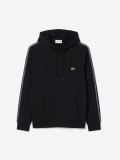Lacoste Logo Stripe Black Hoodie