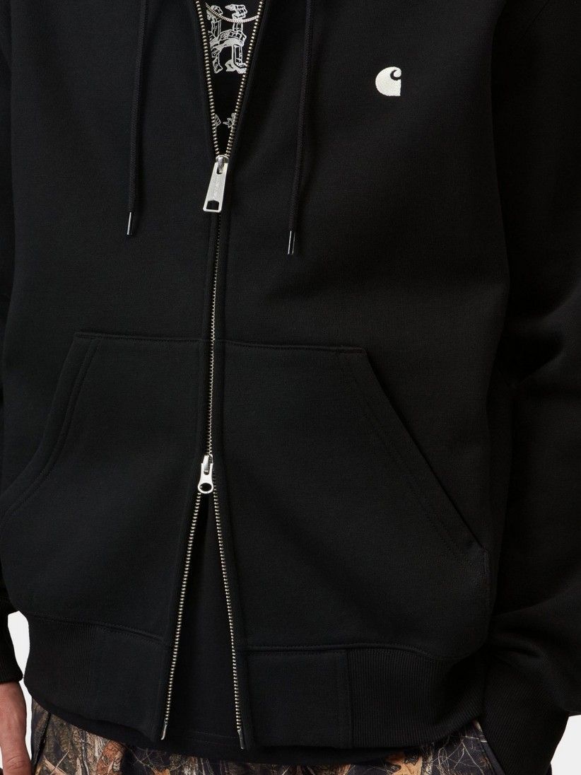 Casaco com Capuz Carhartt WIP Mack Preto Casaco com Capuz Carhartt WIP Mack Preto