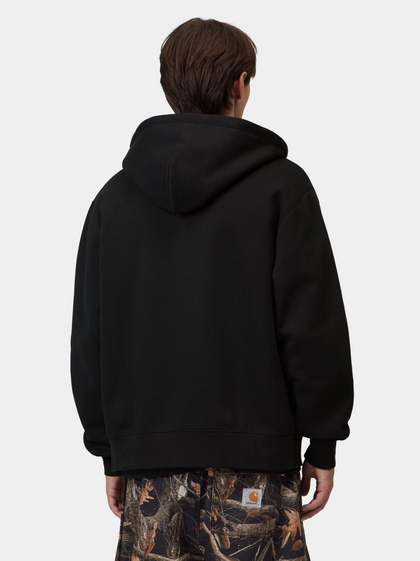 Casaco com Capuz Carhartt WIP Mack Preto Casaco com Capuz Carhartt WIP Mack Preto