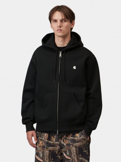 Casaco com Capuz Carhartt WIP Mack Preto Casaco com Capuz Carhartt WIP Mack Preto