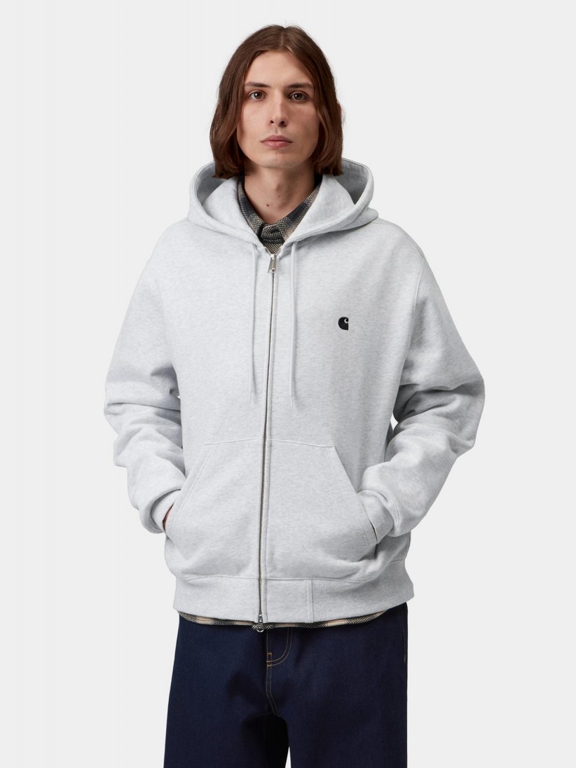 Casaco com Capuz Carhartt WIP Mack Cinzento Casaco com Capuz Carhartt WIP Mack Cinzento